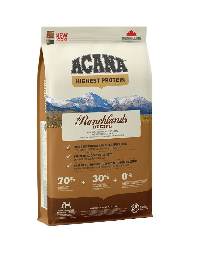 ACANA Highest Protein Ranchlands Dog 11,4 kg