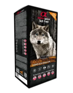 ALPHA SPIRIT Alimento completo secco-morbido per cani Multiprotein 9 kg (45 x 200g)