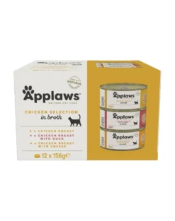 APPLAWS Applaws Cat Tin 12x156g Chicken Selection Broth Multipack