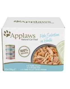 APPLAWS Applaws Cat Tin 12x156g Fish Selection in Broth Multipack