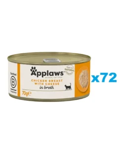 APPLAWS Cat Adult Chicken Breast with Cheese in Broth petto di pollo con formaggio in brodo 72 x 70g