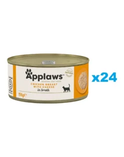APPLAWS Cat Adult Chicken Breast with Cheese in Broth petto di pollo con formaggio in brodo 24 x 156g
