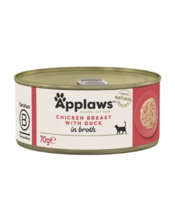 APPLAWS Cat Adult Chicken Breast with Duck in Broth petto di pollo con anatra in brodo 24 x 70g