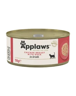 APPLAWS Cat Adult Chicken Breast with Duck in Broth petto di pollo con anatra in brodo 6 x 156g