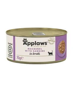 APPLAWS Cat Adult Mackerel with Sardine in Broth sgombri e sardine in brodo 6 x 70g