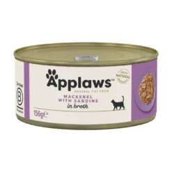APPLAWS Cat Adult Mackerel with Sardine in Broth sgombri e sardine in brodo 6 x 156g