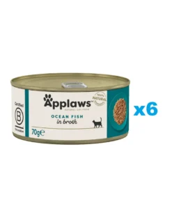 APPLAWS Cat Adult Ocean Fish in Broth pesce oceanico in brodo 6 x 70g