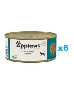 APPLAWS Cat Adult Ocean Fish in Broth pesce oceanico in brodo 6 x 156g