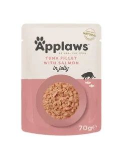 APPLAWS Cat Adult Pouch Tuna Fillet with Salmon in Jelly filetto di tonno con salmone in gelatina 16 x 70g