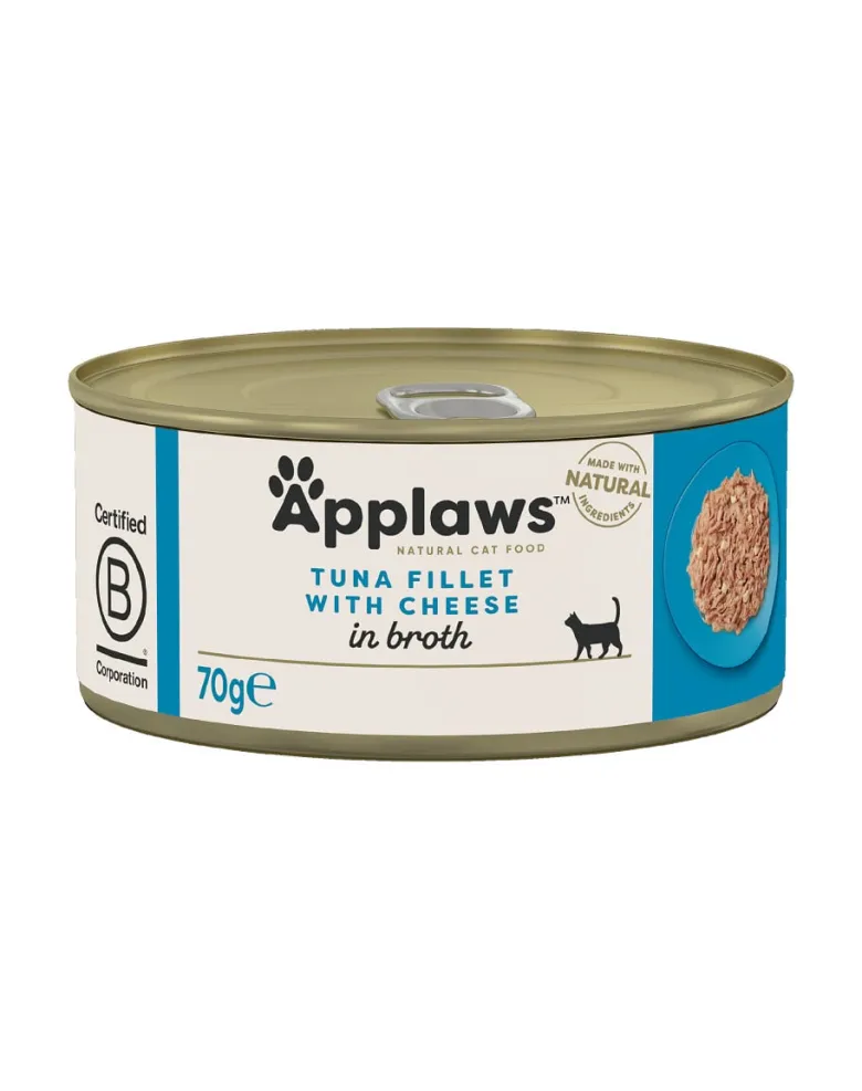 APPLAWS Cat Adult Tuna with Cheese in Broth tonno con formaggio in brodo 24 x 70g
