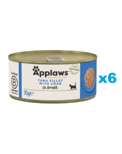 APPLAWS Cat Adult Tuna with Crab in Broth tonno e granchio in brodo 6 x 70g
