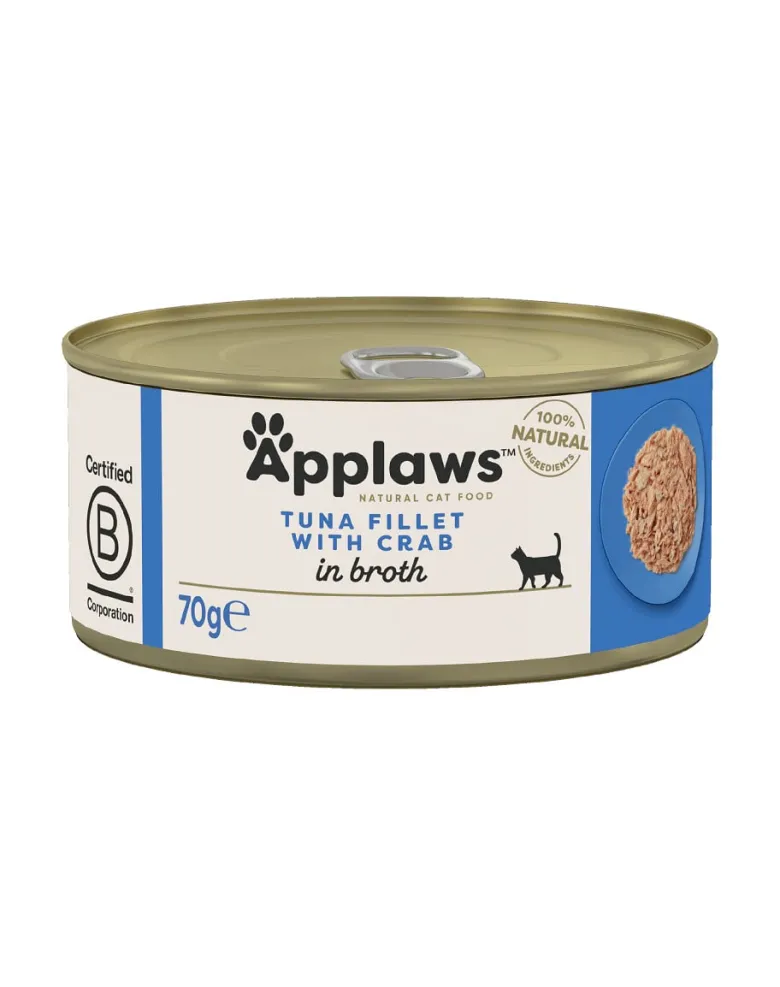 APPLAWS Cat Adult Tuna with Crab in Broth tonno e granchio in brodo 6 x 70g