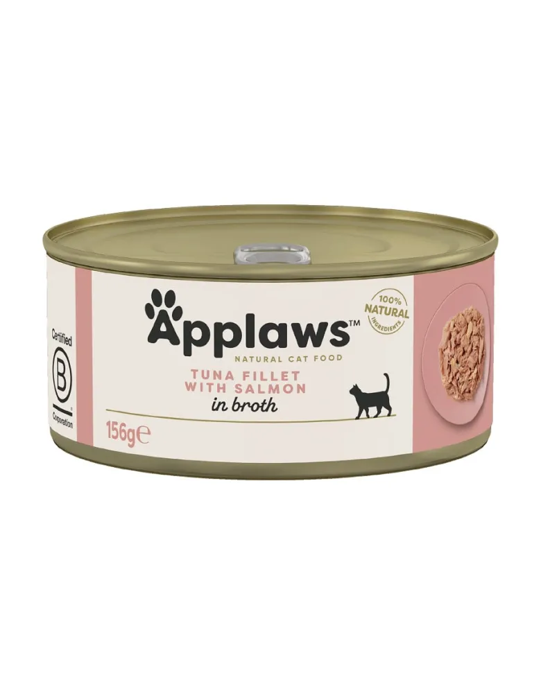 APPLAWS Cat Adult Tuna with Salmon in Broth tonno con salmone in brodo 24 x 156g