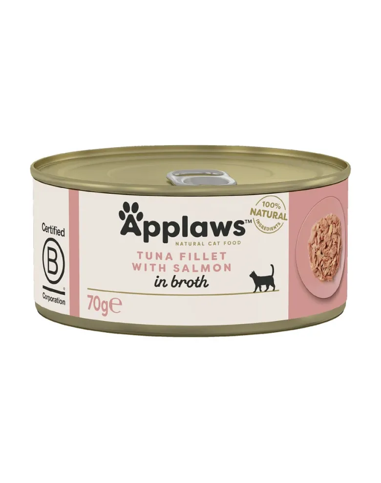 APPLAWS Cat Adult Tuna with Salmon in Broth tonno con salmone in brodo 6 x 70g