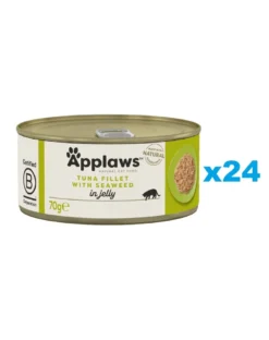 APPLAWS Cat Adult Tuna with Seaweed in Jelly tonno con alghe in gelatina 24 x 70g