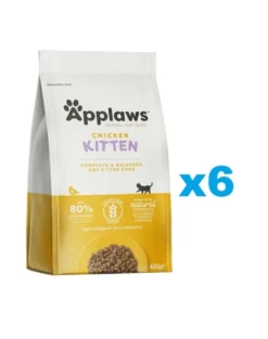 APPLAWS Cat Kitten Chicken 2,4 kg (6x400g) cibo secco per gattini con pollo