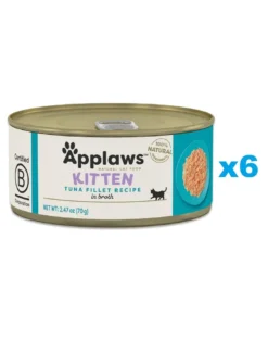 APPLAWS Cat Kitten Tuna in Broth con tonno in brodo per gattini 6 x 70g
