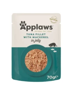 APPLAWS Cat Pouch Tuna with Mackerel in Jelly Filetto di tonno con sgombro in gelatina 70g