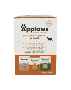 APPLAWS Cat Pouch 12 x 70 g Chicken Selection - Alimento umido per gatti al pollo