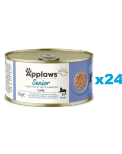 APPLAWS Cat Senior Tuna Fillet with Sardine in Jelly tonno con sardine in gelatina per gatti anziani 6 x 70g