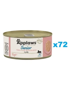 APPLAWS Cat Senior Tuna with Salmon in Jelly tonno con salmone in gelatina per anziani 72 x 70g