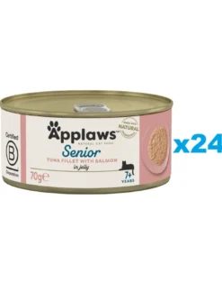 APPLAWS Cat Senior Tuna with Salmon in Jelly tonno con salmone in gelatina per anziani 24 x 70g