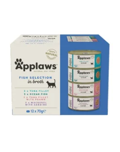 APPLAWS Cat Tin Multipack 12 x 70g Fish Collection Cibo umido per gatti con pesce