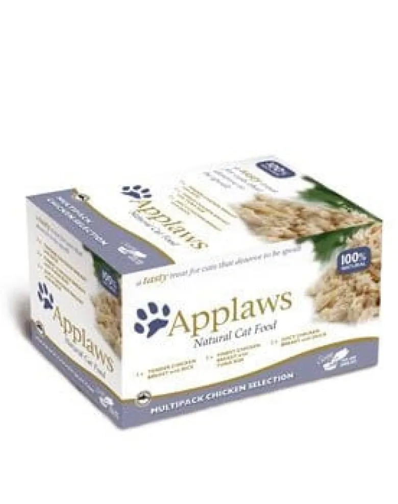 APPLAWS Cibo umido per gatti mix di pollo 8 x 60 g