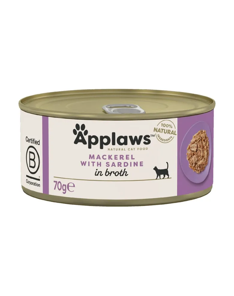 APPLAWS Cibo umido per gatti Sgombro e sardina 70g
