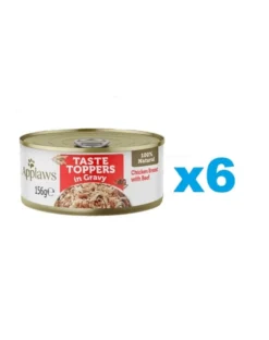 APPLAWS Taste Toppers Petto di pollo con manzo in gelatina 6 x 156g