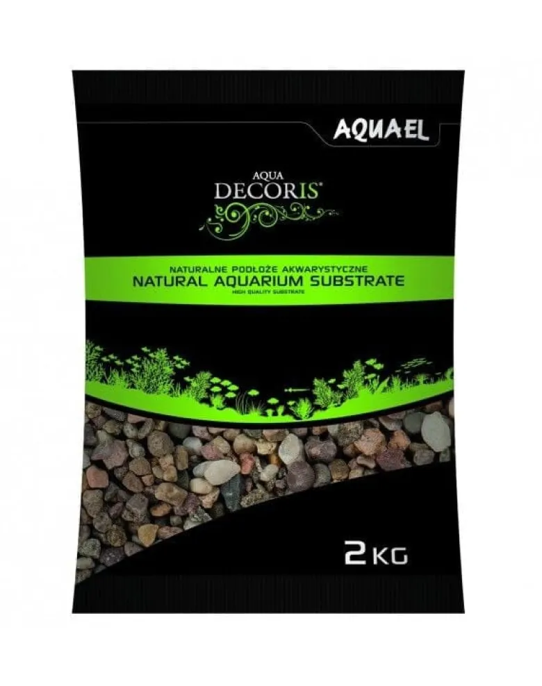 AQUAEL Ghiaia naturale multicolore 5-10 mm 2 kg