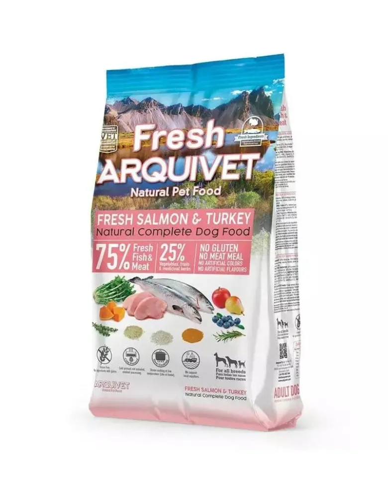 ARQUIVET Fresh Cibo semi-umido per cani salmone e tacchino 2,5 kg