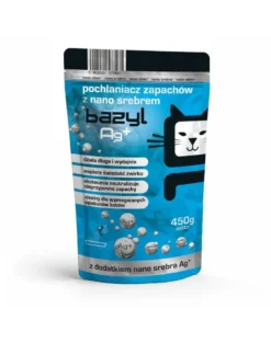 BAZYL Ag+ Assorbente di odori alla bentonite per gatti 450 g
