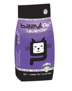 BAZYL Ag+ Lavender 10 L Lettiera bentonitica con nano argento al profumo di lavanda per gatti