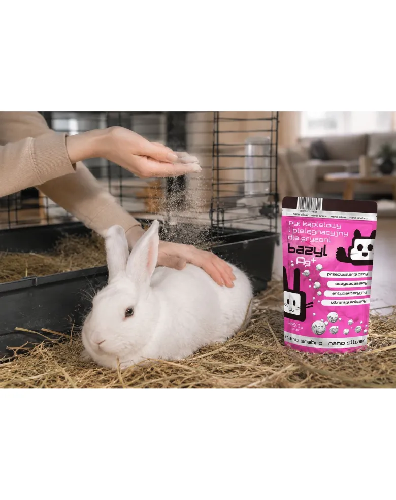 BAZYL Ag+ Polvere di bentonite per la cura dei roditori 450 g