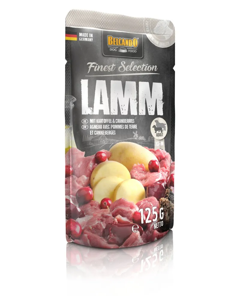 BELCANDO Bustina di agnello, patate e mirtilli rossi 125 g