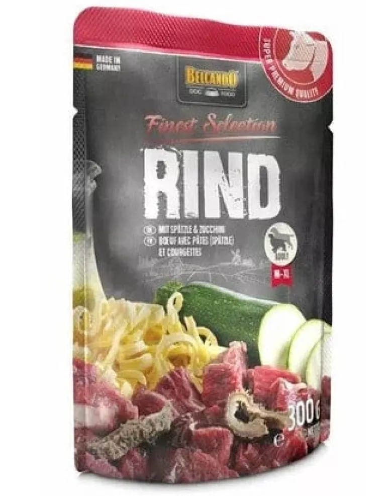BELCANDO manzo, pasta e zucchine per cani adulti 300g