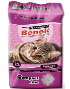 BENEK Super compact Lettiera bentonitica profumata alla lavanda 25 L