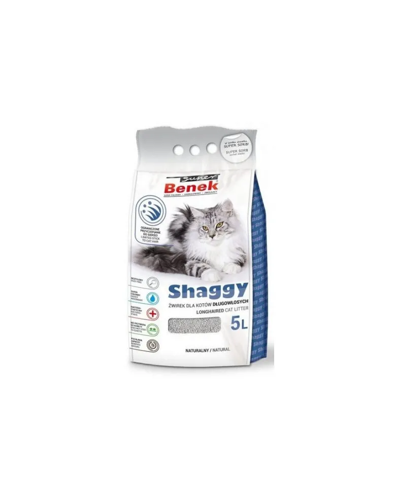 BENEK Super Shaggy 5 l lettiera per gatti a pelo lungo