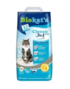 BIOKAT'S Classic 3w1 Fresh 10 l in bentonite al profumo di fiori di cotone