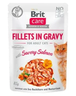 BRIT Care Cat Fillets in gravy savory salmon 85 g filetti di salmone in salsa