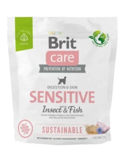 BRIT CARE Dog Sustainable Sensitive fish insekt per cani adulti con pesce e insetti 1 kg