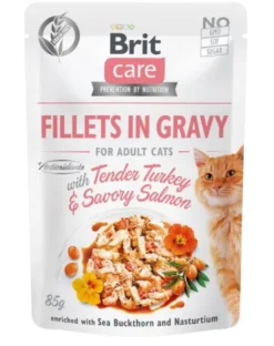 BRIT Care Filetti in salsa Tacchino e Salmone 24 x 85g
