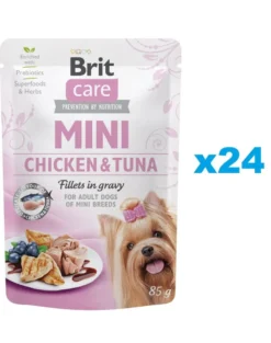 BRIT Care Mini Pouch Pollo e tonno 24x85g cibo umido per cani di piccola taglia