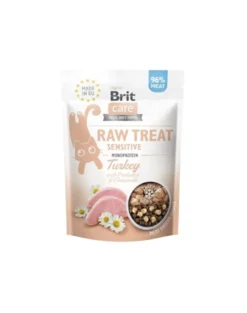 BRIT Care Raw Treat Freeze Dried Sensitive 40 g bocconcini liofilizzati di tacchino con probiotici per gatti