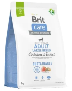 BRIT CARE Sustainable Adult Large breed chicken insekt per cani adulti di razza grande con pollo e insetti 3 kg