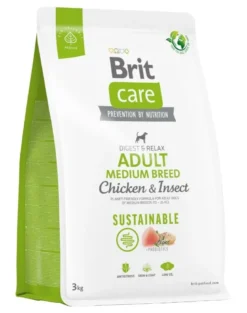 BRIT Care Sustainable Adult Medium Breed cibo secco con pollo e insetti 3 kg