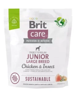 BRIT Care Sustainable Junior Large Breed cibo secco con pollo e insetti 1 kg
