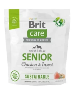 BRIT CARE Sustainable Senior chicken insekt per cani anziani con pollo e insetti 1 kg