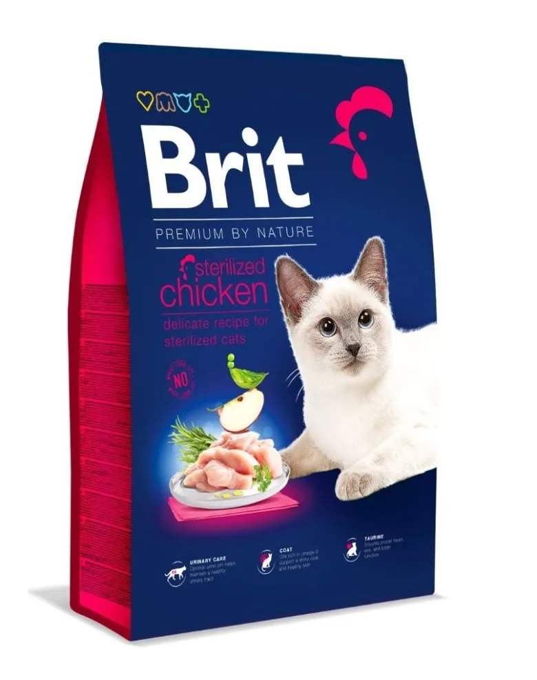 BRIT Cat Premium by Nature Sterilised chicken 8 kg